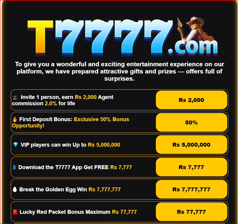 t7777 game